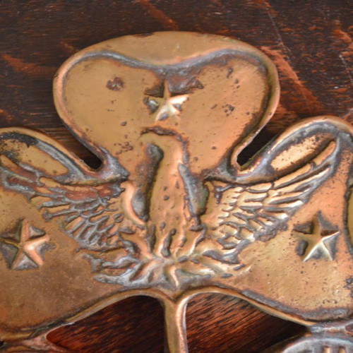 Scout emblem used, bronze, 15x14 cm