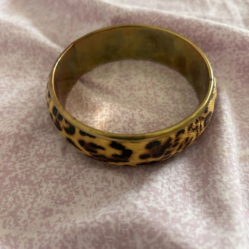 Leopard Print Bracelet Like New, Black and Brown