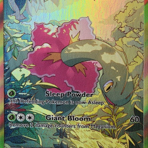 Pokemon Meganium Forest Art Card in excellent condition