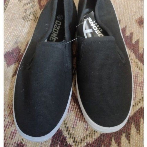 Textile shoes unisex new, size 38, black and white