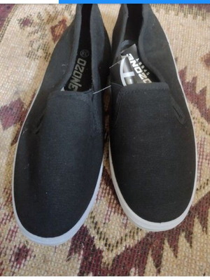 Textile shoes unisex new, size 38, black and white