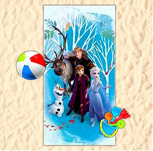 Παιδική Πετσέτα Θαλάσσης Disney II Frozen, 100% Βαμβακερή, 70 x 140 εκ.