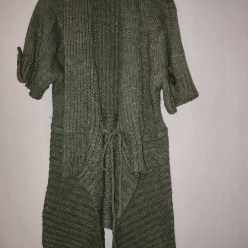 Wool asymmetric cardigan grey like new