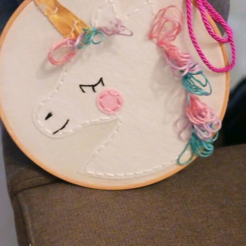 Single-sided embroidered embroidery hoop like new