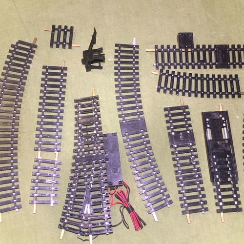 Jouef technical rails used, HO scale 1/87, pack of 12 pieces