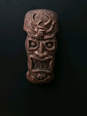 Handmade plaster totem magnet sculpture in bronze color new