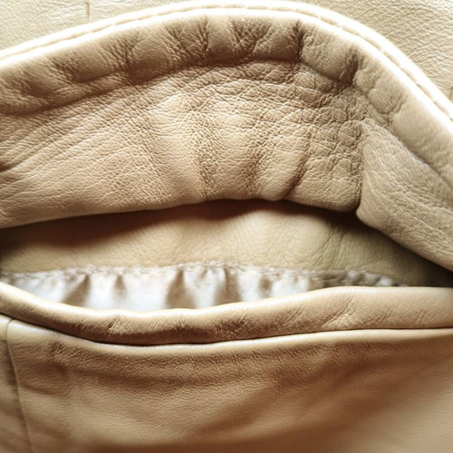 Oasis leather coat beige small like new