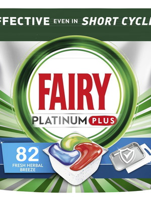 Fairy Κάψουλες Πλυντηρίου Πιάτων Platinum Plus Deep Clean σακουλάκι 82 τεμαχίων σφραγισμένο