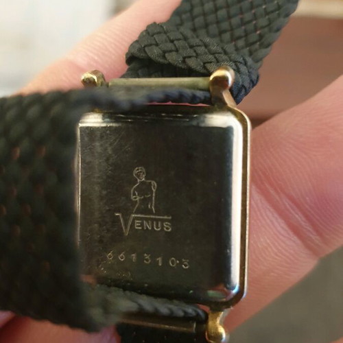 Venus Honey-Comb 19 Rubis Ladies wristwatch, square dial