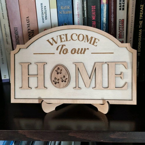 Wooden Welcome to our Home decoration new with Easter design