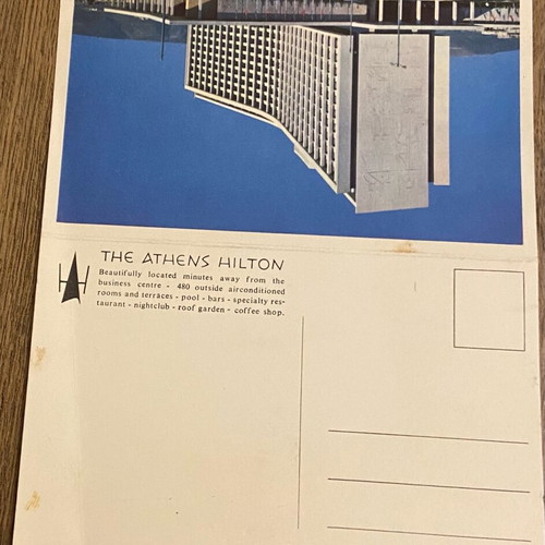 Printed material of old Athens Hilton like new