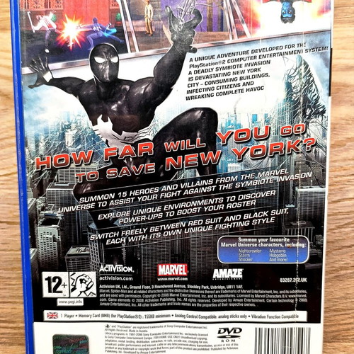 Spiderman Web of Shadows PS2 game like new, action