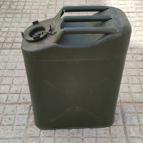 Military-style metal jerrycan