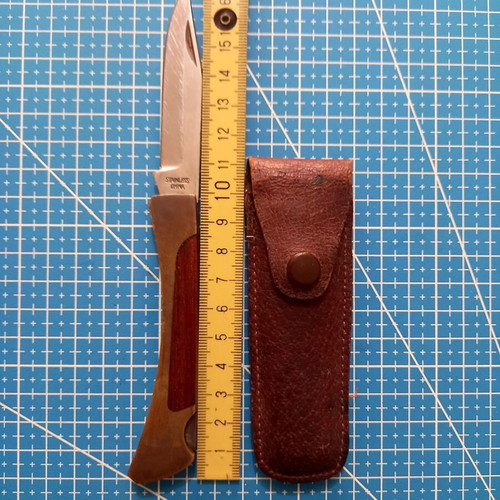 Vintage knife with leather case
