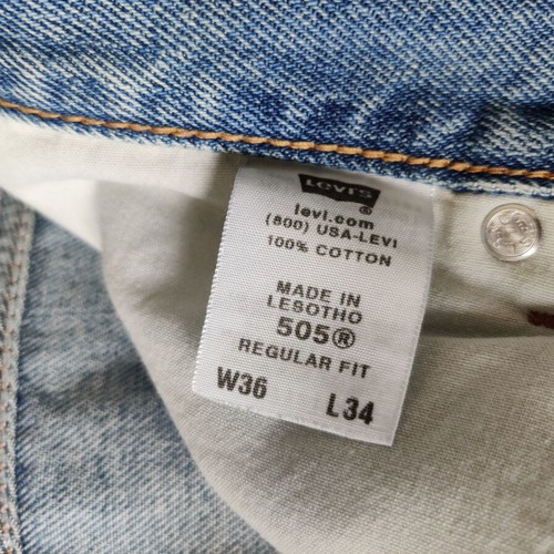 Levi's 505 jeans μεταχειρισμένα, μέγεθος W36 L31, μπλε ξεβαμμένο