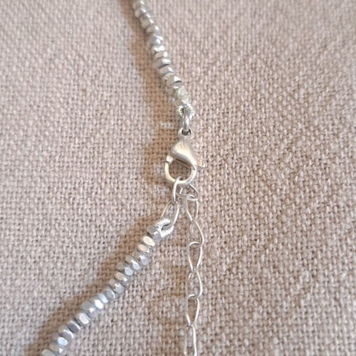 Silver 925 necklace with irregular 2.5 mm beads, Pure Form Collection