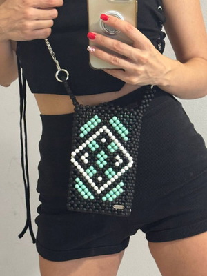 Double-sided Beaded Bag new, handmade