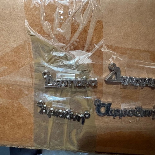 Metal name elements new, 1500 pieces silver color