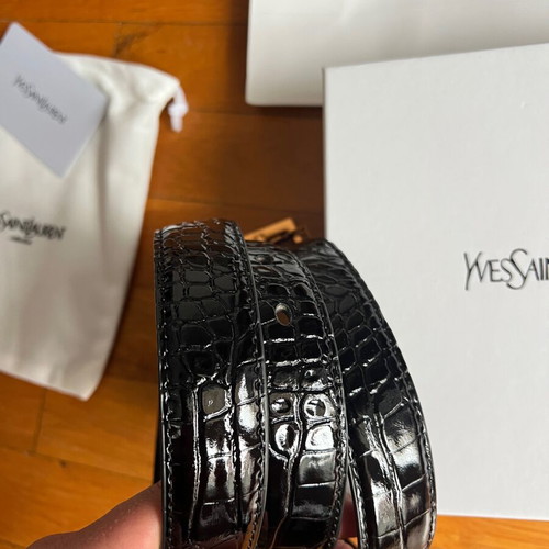 YSL belt new, black with gold details, size 100