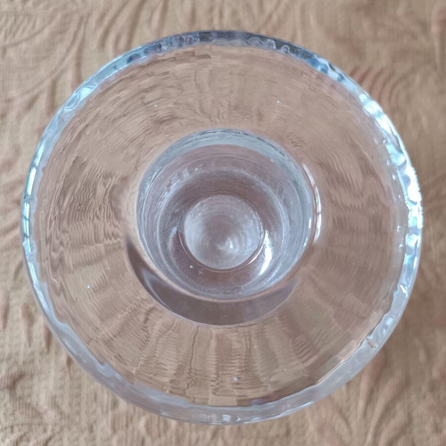 Vintage Kosta Boda candlestick like new, glass with bubbles