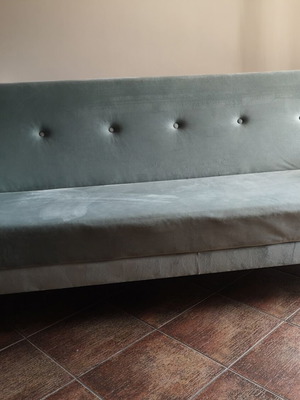 Fyllianna three-seater sofa bed mint color like new