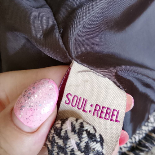 Soul : Rebel women's midi tweed coat with 30% wool, size 42 (L)