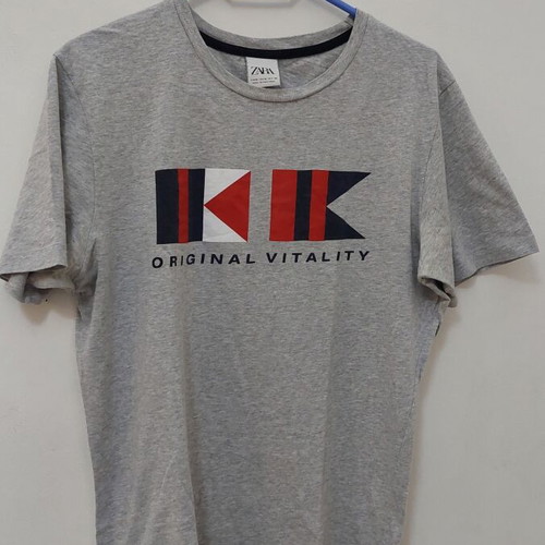 Zara men's t-shirt size S like new, gray multicolor