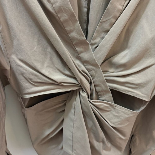 Zara Crop Shirt used with Cut-Outs and Knot Size Large