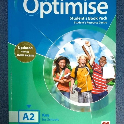 Optimise A2 Key for School Student's Book like new, updated for the new exam