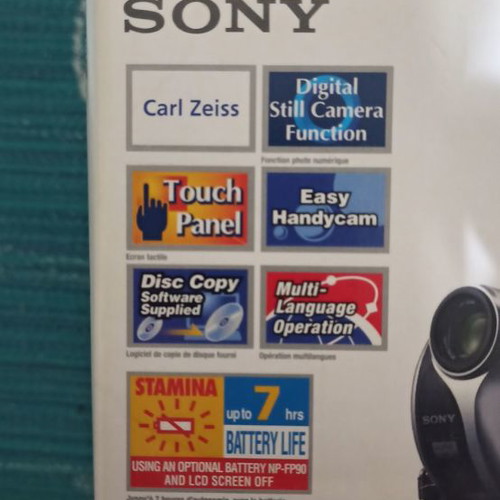 Sony Handycam DVD 105E used digital video camera with Carl Zeiss lens