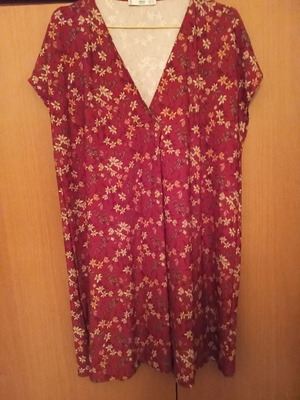 Mango tunic dress like new, red with flowers