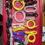 Network cable and adapter set new with storage box