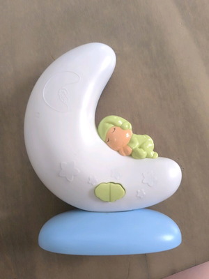 Musical light-up moon like new with lullabies and gift airplane
