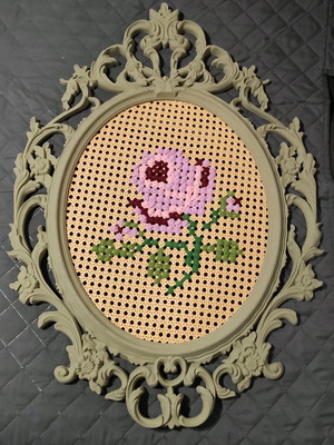 Upcycled Boho Retro Frame handmade, refurbished