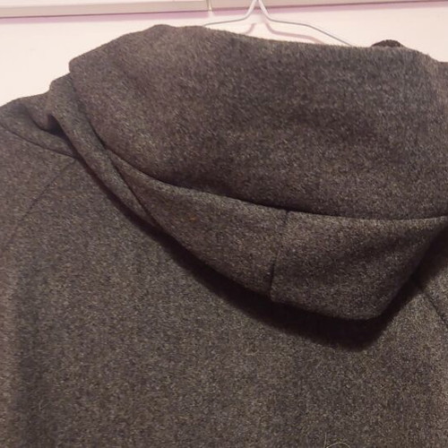 Light Jacket with Zipper and Hood used, gray, size 4XL