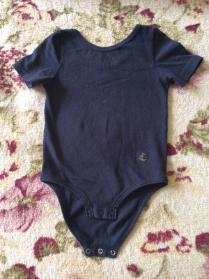Petit Bateau Gymnastics Bodysuit like new, blue with gold, for ages 3-5