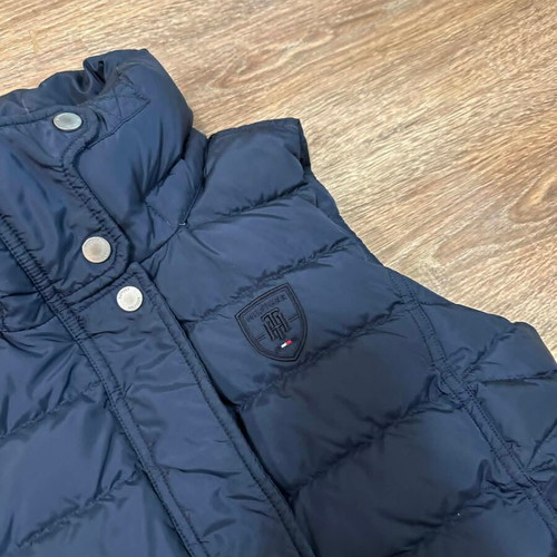 Tommy Hilfiger women's down puffer vest used, size XS, blue