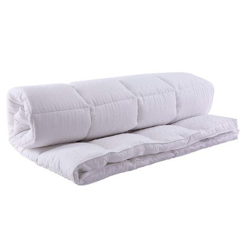Bedecor soft mattress protector topper with 3D relief and 4 straps, 90 x 200 cm