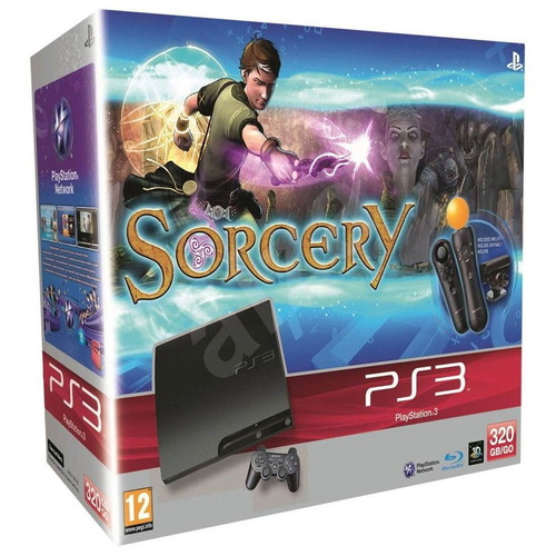 Sony Playstation 3 Slim Black Sorcery Special Edition console box used