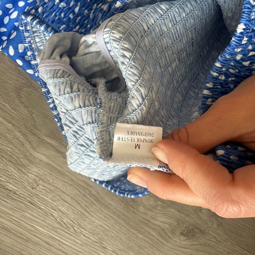 Summer dress new, versatile 2-in-1 blue size M