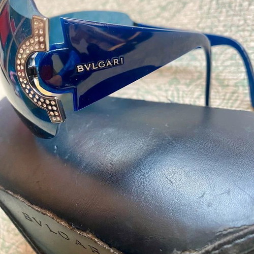 Bvlgari Vintage Women's Sunglasses Blue Navy used