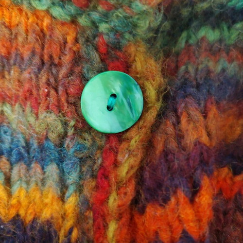 Handmade cardigan like new, colorful, orange