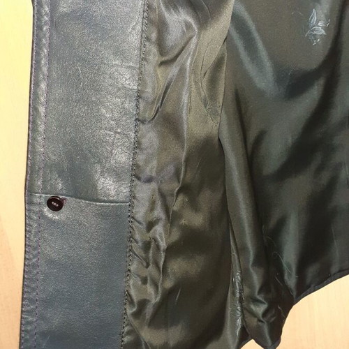 Leather jacket used size 44 dark blue