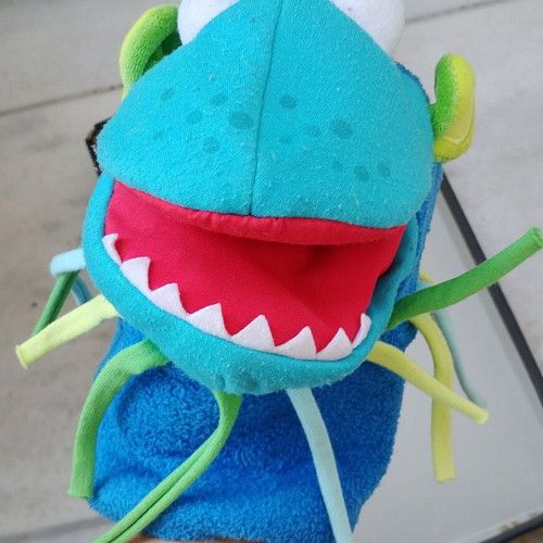 Cloth glove puppets used, set of two