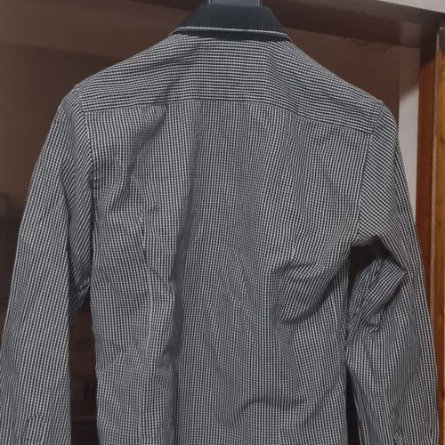 Bertolucci dress shirt new, size medium, black and gray