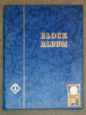 Stamp album used with 16 pages and 6 pockets per page