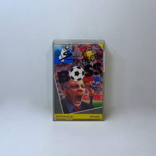 Soccer Boss 1987 Spectrum ZX tape cassette used with manual