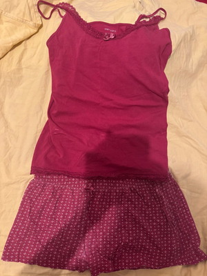Esmara pajama set size M, like new, red with white dots