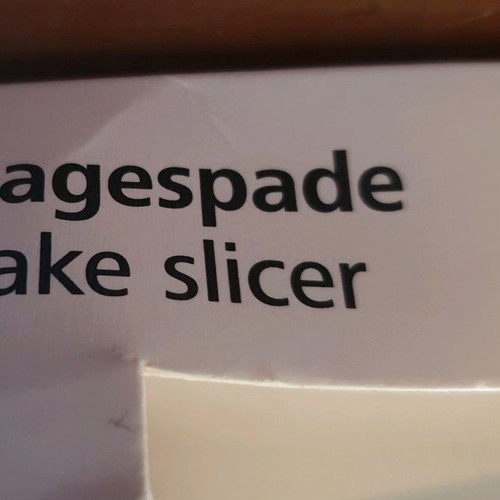 Porcelain cake slicer Zebra A.S. new, 25 cm length