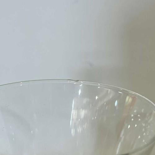 Luminarc Regency crystal glasses set of 5 used, one cracked